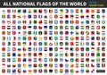 All official national flags of the world . Royalty Free Stock Photo