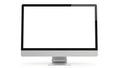 All-in- One Computer with Blank White Screen on White Background desktop all-in-one Royalty Free Stock Photo