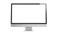 All-in-one desktop computer with a blank white screen on a silver stand all-in-one computer Royalty Free Stock Photo