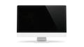All-in- One Computer with Black Screen on White Background all-in-one desktop Royalty Free Stock Photo