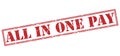 All in one pay red stamp Royalty Free Stock Photo