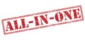 All in one red stamp Royalty Free Stock Photo