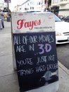 'All of Our Movies Are in 3-D You're Just Not Trying Hard Enough' - Fayes Video and Espresso Bar