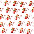 All over background -Christmas stocking - Sugar cane