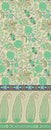 all over geometrical border vector paisley pattern on brown background Royalty Free Stock Photo