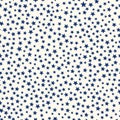 All over pattern with ditsy tiny little navy stars on cream