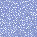 Seamless repeat pattern with ditsy stars on periwinkle purple