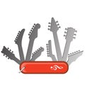 All Purpose Guitar Knife Music Design Royalty Free Stock Photo