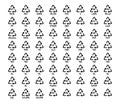 Recycling code icon set. Recycle code icon- Plastic, Battery, Paper, Metal, Organic Biomatter, Glass and Composites. Royalty Free Stock Photo