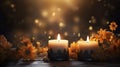 all saints\' day background, sober, candles, soft tones, background for all Saints Day or All Souls\' Day.