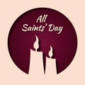 All Saints Day. Candles. Simple vector design.