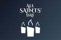 All Saints Day. November 1. Holiday concept. Template for background, banner, card, poster with text inscription. Vector Royalty Free Stock Photo