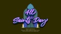 All Saints` Day Text Effect Font Type Banner Vector Backgound