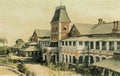 All Saints School College building ; old vintage 1900s picture , Nainital Royalty Free Stock Photo