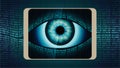 The all-seeing eye of Big brother in your smartphone Royalty Free Stock Photo