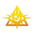 All-seeing eye. Pyramid and All-seeing eye, Freemasonry Masonic Symbol