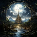 The All-Seeing Eye: A Panoramic View of the Secrets of the Enchanted Forest Royalty Free Stock Photo