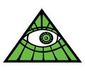 The All Seeing Eye, secret society, illuminati, cabal, conspiracy theory, cults concept Royalty Free Stock Photo