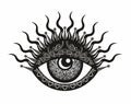 All seeing eye symbol.Tattoo eye. Vision of Providence emblem. Vector illustration.