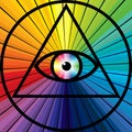 All-Seeing Occult  Eye, Third eye, Eye of providence Royalty Free Stock Photo
