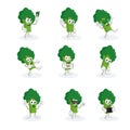 All set Broccoli mascot and background