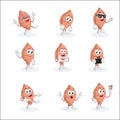 All set Yam mascot and background Royalty Free Stock Photo