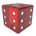All Six Red dice isolated on white Royalty Free Stock Photo