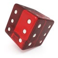 All Six Red dice isolated on white Royalty Free Stock Photo