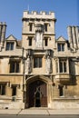 All Souls College, Oxford Gate Tower Royalty Free Stock Photo