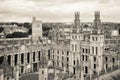 All Souls College, Oxford University, Oxford, UK. Black and whit Royalty Free Stock Photo