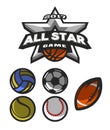 All star game, logo, emblem.