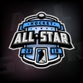 All stars of hockey, logo, emblem. Royalty Free Stock Photo