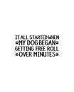 It all started when my dog began getting free roll over minutes.Hand drawn typography poster design