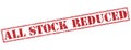 All stock reduced red stamp Royalty Free Stock Photo