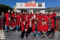 All the team on the podium in Monaco