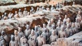 Terra-cotta warriors in Xian, China Royalty Free Stock Photo