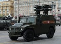 All-terrain infantry mobility vehicle GAZ Tigr with anti-tank guided missile system Kornet Royalty Free Stock Photo