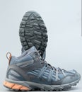 All terrain pair grey shoes Royalty Free Stock Photo
