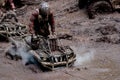 All-terrain vehicles in mud