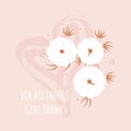 For All Things Give Thanks motivation card