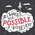 All things are possible if you believe card