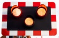 All three light on the level crossing signal lights