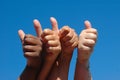 All thumbs up Royalty Free Stock Photo