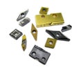 All types of machining inserts Royalty Free Stock Photo