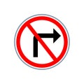 All types of traffic icon symbols white background. Right sign and left sign no parking