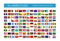 All Vector World Country Flags. Part 1 Royalty Free Stock Photo