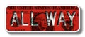 All Way Sign on Dollar Banknote - Red