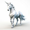 Stark White Unicorn 3d Model With Minimalistic Design