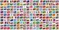 All world countries official national flags template for your design Royalty Free Stock Photo