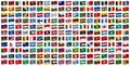 All world countries official national flags Royalty Free Stock Photo